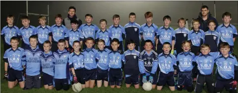  ??  ?? The Rathangan squad prior to their defeat at the hands of Barntown in the Roinn ‘A’ football final in Taghmon.