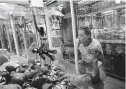  ?? Toni L. Sandys, The Washington Post ?? Eli Schroeder, 5, of Baltimore, gets excited as he almost wins a prize in a claw machine while playing with his mom Sara at Funland.