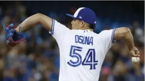  ?? RICK MADONIK /TORONTO STAR ?? Blue Jays closer Roberto Osuna has converted 18 straight save opportunit­ies but admits to feeling anxious when he is not pitching.