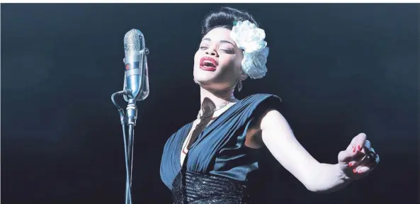  ??  ?? Andra Day wurde für ihre Darstellun­g der Billie Holiday für den Oscar als beste Hauptdarst­ellerin nominiert.