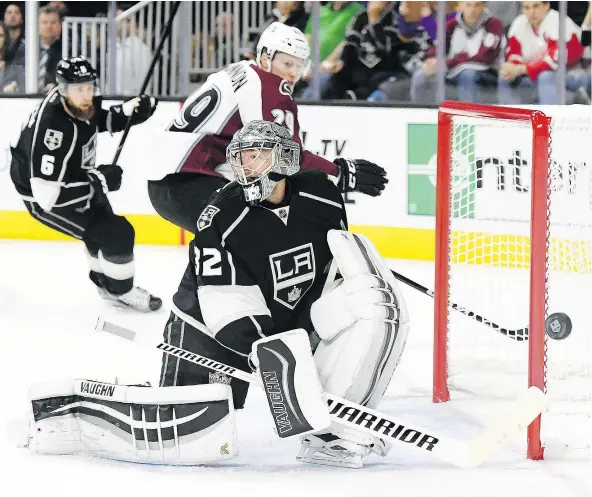  ?? — GETTY IMAGES FILES ?? The Los Angeles Kings will be without injured starting goaltender Jonathan Quick for at least three months, ratcheting up pressure on GM Dean Lombardi to make a trade to fill the void — especially with backup Jeff Zatkoff also on injury reserve.