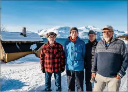  ?? FOTO: MARIUS HOE ?? Inge Storsteinn­es, Hallvard Robertsen, Inge Berg og Ole-Anton Teigen i Gamslett Venner, som også består av Gry-Hege Kviteberg og leder Mieke van Heijster.