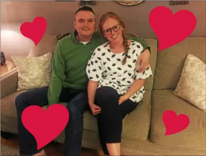  ?? PEG DEGRASSA — DIGITAL FIRST MEDIA ?? State Rep. Nick Miccarelli, R-162 of Ridley Park, is pictured relaxing in his home with his fiancée, Rachel Schwalm. The couple will marry at St. Rose of Lima Church in Eddystone on Saturday, Feb. 17.