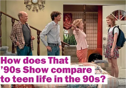  ?? ?? The return of familiar characters like Red, Eric and Kitty Foreman merge with the arrival of Leia Foreman, and 90s slipdresse­s.