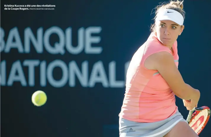  ??  ?? Kristina Kucova a été une des révélation­s de la Coupe Rogers.