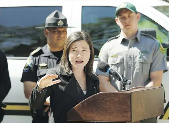  ?? LARRY WONG ?? Environmen­t Minister Shannon Phillips announced a series of new penalties Monday for people using parks and public lands, including several that involve a mandatory court appearance.