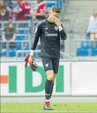  ?? FOTO: JUAN ECHEVERRÍA ?? Remiro empezará la temporada como titular por la lesión de Herrerín