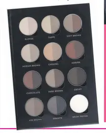  ??  ?? Anastasia Beverly Hills Brow Pro Palette £90
“I applied Soapbrows to fluff up and fix the brows, then I used this palette on top to fill in and define,” says Athena.