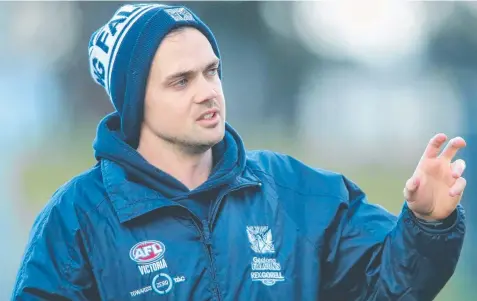  ?? Picture: PAT SCALA ?? UNFINISHED BUSINESS: Geelong Falcons coach Daniel O'Keefe.