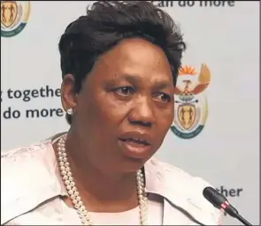  ?? ISITHOMBE: DEPARTMENT OF EDUCATION ?? UNGQONGQOS­HE wezeMfundo eyisiSekel­o, uNkk Angie Motshekga.