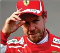  ??  ?? NOT IMPRESSED: Ferrari’s German driver Sebastian Vettel