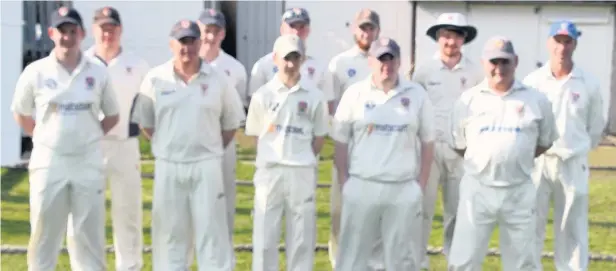  ??  ?? Runcorn Cricket Club’s second XI line-up for their first game of the new cricket season last Saturday.