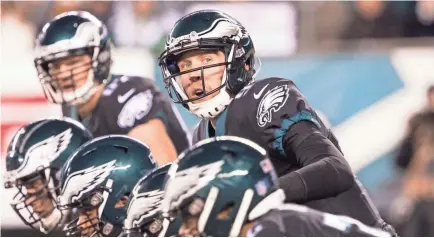  ??  ?? The energy that fueled the Eagles offense has largely vanished under the watch of Nick Foles. BILL STREICHER/USA TODAY SPORTS