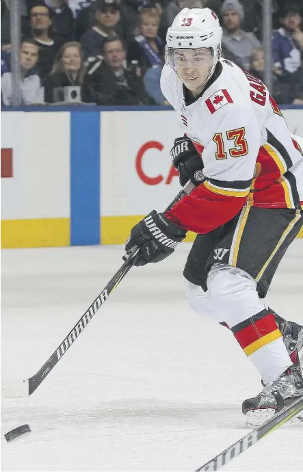  ?? CLAUS ANDERSEN/GETTY IMAGES ?? Flames star forward Johnny Gaudreau found himself in the middle of a debate about the legality of his shootout goal against the Minnesota Wild on Tuesday. In his mind, it was a good one.