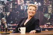  ?? EMILY ARAGONES/AMAZON STUDIOS VIA THE ASSOCIATED PRESS ?? Emma Thompson in a scene from “Late Night.”