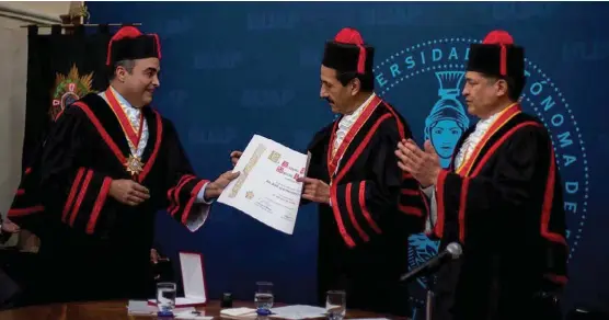  ?? ESPECIAL ?? El rector fue nombrado miembro de la Academia Mexicana de Derecho Internacio­nal, Capítulo Puebla.