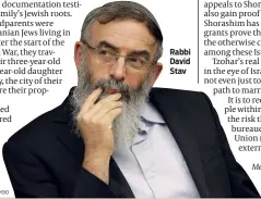  ?? PHOTO: FLASH90 ?? Rabbi David Stav