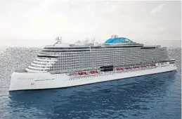  ?? NORWEGIAN CRUISE LINE/COURTESY ?? Norwegian Cruise Line plans to build four cruise ships under its Project Leonardo plan.