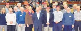  ?? PHOTO COURTESY MUHLENBERG COLLEGE ?? Muhlenberg College celebrates alumni who were part of three straight MAC South championsh­ip basketball teams from 1968-1970.