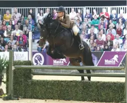  ??  ?? Gwerniago Gethin lands the 143cm working hunter for Ashley Bird