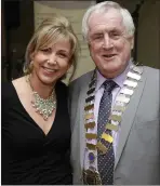  ??  ?? Laura Wood from East Coast FM with Cllr Pat Fitzgerald.