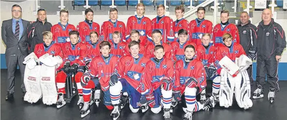  ??  ?? Dundee Stars U/16s line up for our photograph­er prior to a recent fixture.