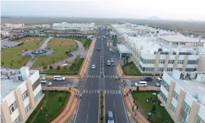  ?? AFP ?? An aerial view of the under constructi­on city of Amaravati. It promised to be an Indian city like no other. —