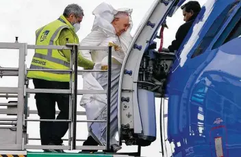  ?? Alessandra Tarantino / Associated Press ?? Pope Francis visited Malta to speak on ongoing migration issues across Europe. Malta has long been on the front lines of the flow of migrants and refugees across the Mediterran­ean.