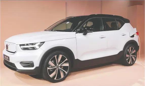  ?? ANDREW MCCREDIE / DRIVING ?? The 2021 Volvo XC40 Recharge is a pleasing platform for the company’s first foray into the electric vehicle sphere. Its first all-electric car arrives next year.