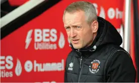  ??  ?? Neil Critchley took over at League One Blackpool in March but 11 days later the season was suspended because of coronaviru­s. Photograph: Kevin Barnes/CameraSpor­t via Getty Images