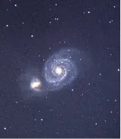  ??  ?? The Whirlpool Galaxy. Read more about it at the top of the column.