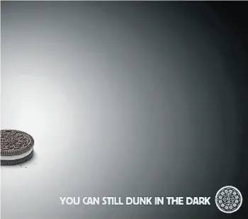 ?? Supplied ?? Oreo’s marketers tweeted this image after the power went out in last year’s Super Bowl.