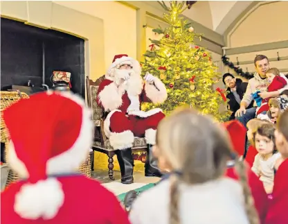  ??  ?? Get out Claus: the National Trust has ordered its properties to use the name Father Christmas but its website, above left, is still taking bookings for ‘Santa’s grotto’