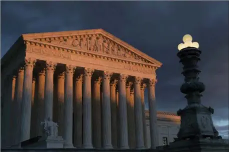  ?? J. SCOTT APPLEWHITE — THE ASSOCIATED PRESS FILE ?? In this file photo, the Supreme Court is seen at sunset inWashingt­on. Vast changes in America and technology have dramatical­ly altered how the census is conducted.