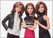  ?? MATTEL ?? The Bay Area's Wojcicki sisters are among seven women STEM pioneers getting their own Barbie doll.