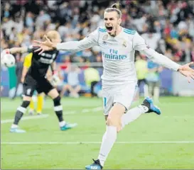  ?? FOTO: J. A. SIRVENT ?? Eufórico Bale marcó un doblete en la final de la Champions ante el Liverpool