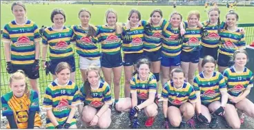  ?? ?? Ballycastl­e Gaels Under 15 Ladies footballer­s who took part in Féile on Easter Monday.