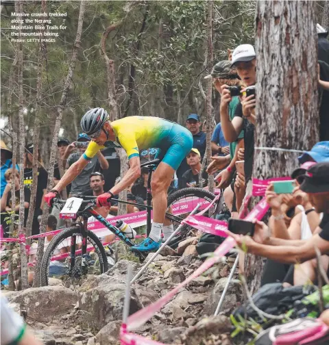  ?? Picture: GETTY IMAGES ?? Massive crowds trekked along the Nerang Mountain Bike Trails for the mountain biking.