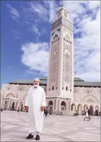  ?? STEVE MacNAULL/The Daily Courier ?? Guide Jamal Nouri will show you around the massive Hassan II Mosque in Casablanca.