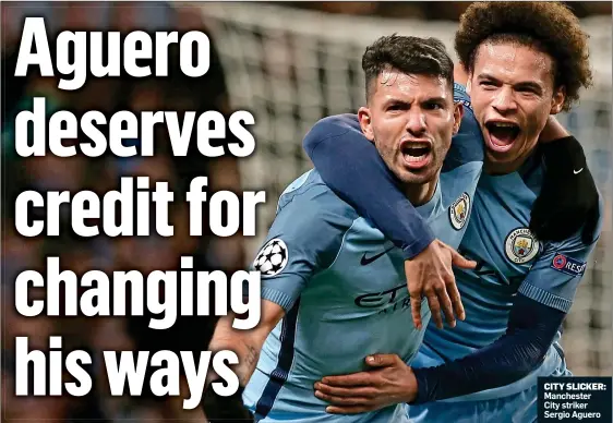  ??  ?? CITY SLICKER: Manchester City striker Sergio Aguero