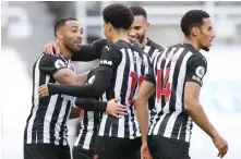  ?? ?? Callum Wilson, left, during a match against Everton. Wilson ‘has done more training work than Kieran Trippier, although he sustained a more serious injury.’