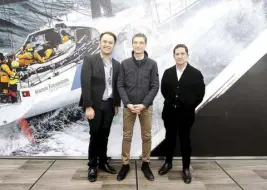  ??  ?? (L-R): Volvo Philippine­s marketing head Chris Lee Yu, Volvo Car Corporatio­n Design SVP Thomas Ingenlath, and Volvo Philippine­s President Atty. Alberto B. Arcilla.