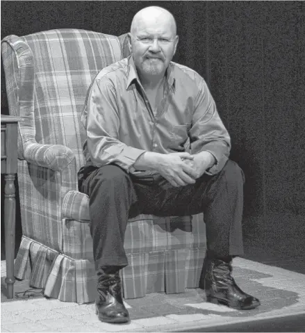  ??  ?? Frank MacKay stars in his one-man show about growing up in the 1950s in Stellarton, The Red Row, running at the Chester Playhouse tonight through Saturday, 8 p.m. with a 2 p.m. matinee Saturday.