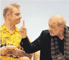  ?? FOTO: VERANSTALT­ER ?? Die auch aus dem Fernsehen bekannten und bühnenerfa­hrenen Schauspiel­er Heinrich Schafmeist­er (links) und Leonard Lansink