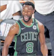  ?? AP FILE ?? Celtics point guard Kemba Walker was dealing with an injured knee for most of the postseason, though he still averaged about 19 points per game in the playoffs.