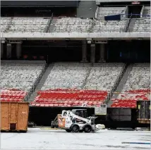  ??  ?? Tens of thousands of seats already have been removed at the facility that welcomed 37.6 million people to 1,456 events over its 25 years. The Dome’s final event March 5 was a Monster Jam trucks show.