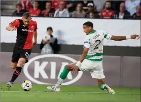  ??  ?? Christophe­r Jullien was a standout for Celtic in Rennes