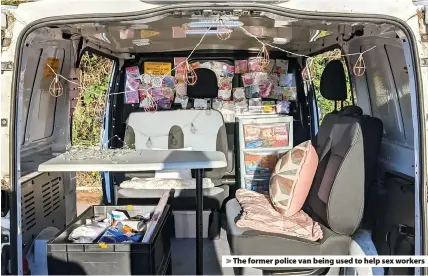  ?? ?? > The former police van being used to help sex workers