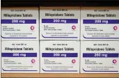  ?? ALLEN G. BREED, FILE — THE ASSOCIATED PRESS ?? Boxes of the drug mifepristo­ne sit on a shelf at the West Alabama Women’s Center in Tuscaloosa, Ala., on March 16, 2022. Walgreens said on March 2that it will not start selling mifepristo­ne, an abortion pill, in 20states that had warned of legal consequenc­es if it did that.