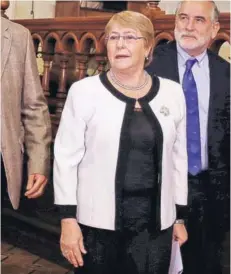  ??  ?? ► La expresiden­ta, Michelle Bachelet, en un acto el pasado 10 de mayo en el ex Congreso Nacional.